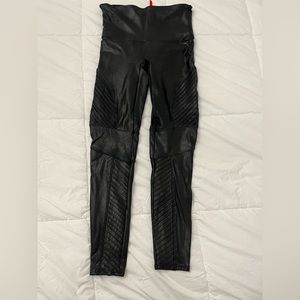 SPANX faux leather motto leggings